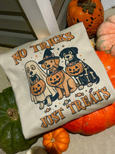 Load image into Gallery viewer, No tricks just treats Sweatshirt
