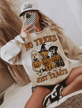 Load image into Gallery viewer, No tricks just treats Sweatshirt
