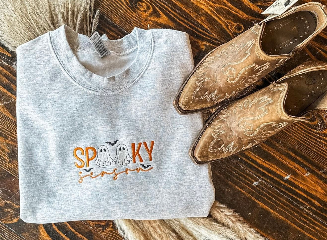 Spooky Season embroidery Sweatshirt